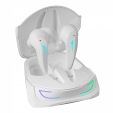 Mars Gaming MHI-ULTRA Blanco Auriculares Inalámbricos TWS RGB Flow Bluetooth 5.3 Triple Cancelación Ruido 24H Bater?a