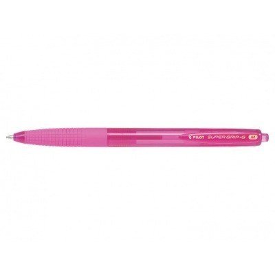 Pilot Boligrafo de Bola Retractil SuperGrip G - Punta Redonda 1.0mm - Trazo 0.4mm - Tinta de Aceite - Grip Ergonomico - Color Rosa