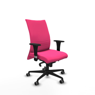 Albacete confidente sincro similpiel rosa brazos 1D base nailon ruedas 65mm engomadas