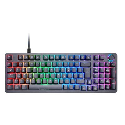 Teclado mars gaming mkproyes silent switch rgb negro