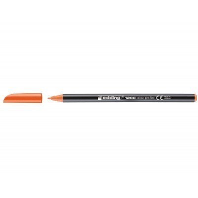Edding 1200 Rotulador Permanente - Punta Redonda - Trazo entre 0.5 y 1 mm. - Tinta con Base de Agua - Color Naranja