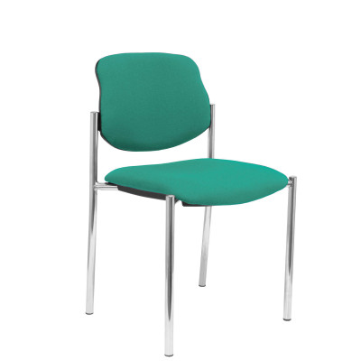 Silla fija Styl bali verde esmeralda chasis cromo