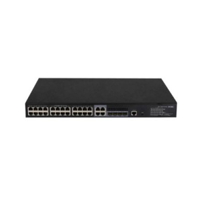 H3C S5130S-28S-PWR-EI L2 Ethernet Switch with 24*10/100/1000BASE-T PoE+ Ports(AC 185W) and 4*1G/10G BASE-X SFP Plus Ports,(AC)