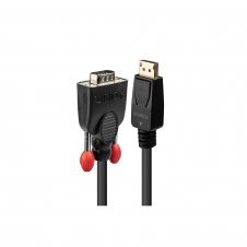 Lindy 41943 adaptador de cable de vÍ­deo 3 m VGA (D-Sub) DisplayPort Negro