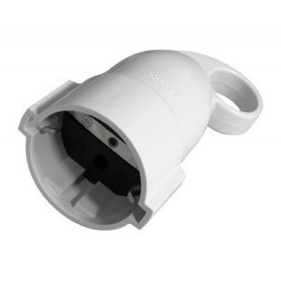 Clavija Hembra Aerea SCHUKO a dedo BLANCA 16A/250Vac DH