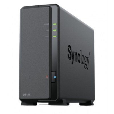NAS SYNOLOGY DS124 1 BAHIA ETHERNET RTD1619B NEGRO