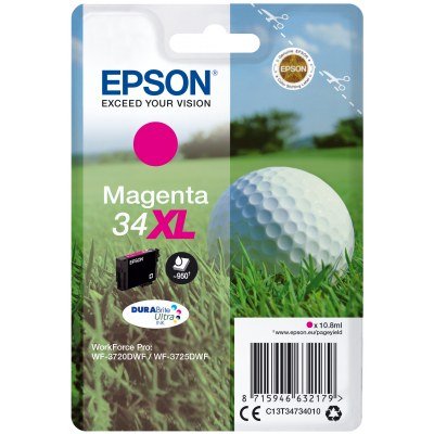 Epson T3473 (34XL) Magenta Cartucho de Tinta Original - C13T34734010