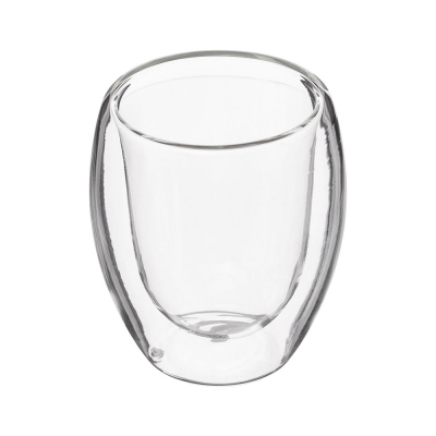 Juego de 2 tazas de cafe de cristal de doble pared 7 cl