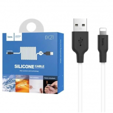 Cable USB a Lightning 1 metro Hoco X21 Ultra Resistente Blanco