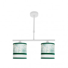 Lampara Caledonia 2xe14 Blanco/verde Regx43x14cm