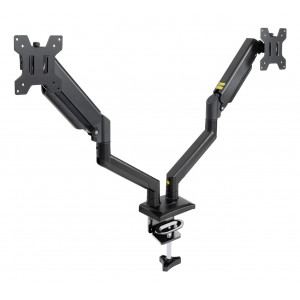 Tooq Soporte de Mesa para 2 Pantallas 13”-34”, Negro