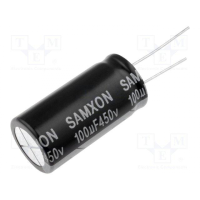 Condensador Electrolítico RADIAL 100uF 450Vdc 105ºC