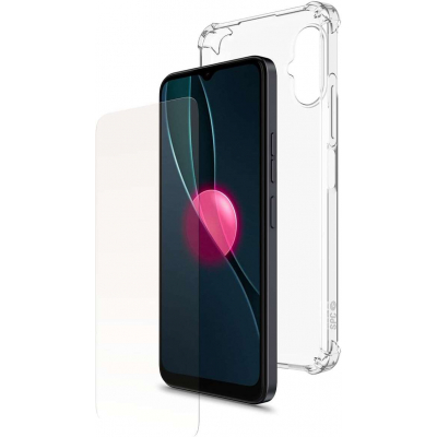 SPC Pack de Funda y Cristal Templado Compatible con SPC Discovery de 6.5 - Carcasa Extrarresistente - Proteccion contra Arañazos - Diseño Transparente - Color Negro
