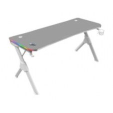 Mesa Mars Gaming 140x75x60cm Gris/blanca