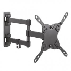 Soporte TV orientable de pared Aisens WT42TSLE-011, 13-42 pulgadas, hasta 20 kg, 3 pivotes, VESA 200x200 mm, orient. ±90°, incl. -12°/+5°, negro