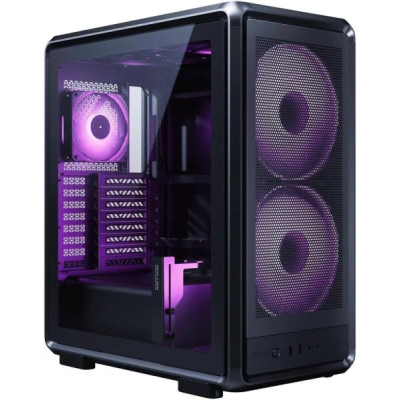 Cooler Master Masterframe 500 Caja Torre E-ATX - 2 Ventiladores 200mm RGB Frontales - Ventana Lateral - Paneles Intercambiables - Rejilla Metal-Mesh - 654x580x376mm - Color Negro