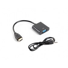 Adaptador lanberg hdmi macho - vga hembra + minijack 3.5mm hembra 20cm