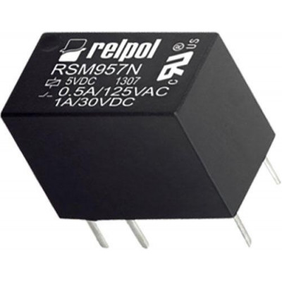 RELÉ 12Vdc 1Cto SPDT 0.5A/125Vac Relpol RSM957N011185S012