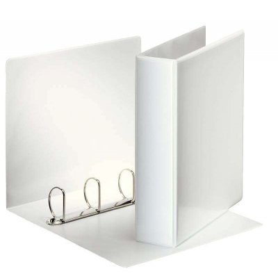 Esselte Carpeta Canguro Gama Basica A4 4 Anillas 4D 50mm - Capacidad para 480 hojas A4 (80 g/m²) - Color Blanco