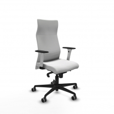 Piqueras y Crespo Albacete direcci?n sincro bali blanco brazos 1D blancos base nailon ruedas 65 engomadas