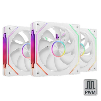 Ventilador mars gaming mf - linkfinity argb 3x 120mm blanco