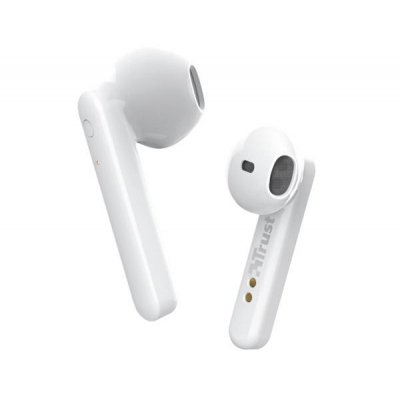 Auriculares Bluetooth Trust Primo Touch con estuche de carga/ Autonomía 4h/ Blancos