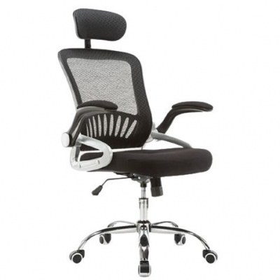 Muvip Silla de Oficina OF1300 - Piston Clase 2 - Mecanismo de Inclinacion - Reposacabezas - Brazos Reclinables - Respaldo de Malla Transpirable - Ajuste de Altura - Peso Max. 120kg