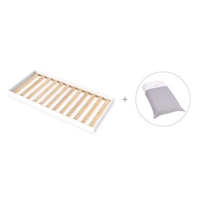 Cama Montessori 90x190 cm + textil Carezza · Bianca Uno