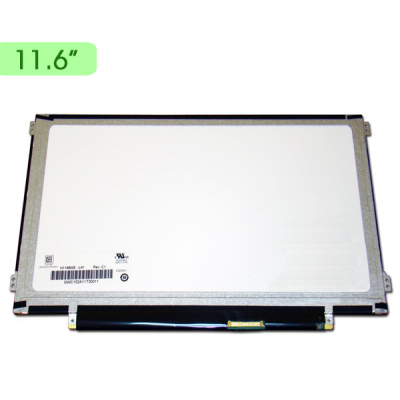 Pantalla para portátil LED 11.6 Slim 40 Pines small Brackets laterales 16cm.