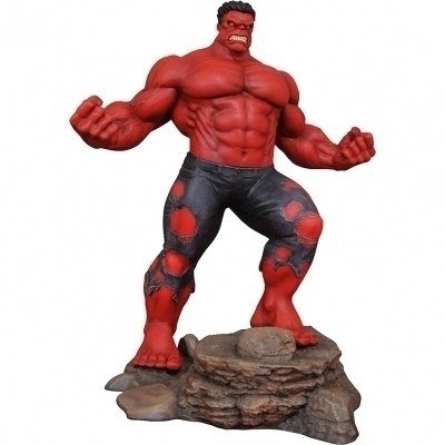 Figura diamond select toys marvel gallery diorama red hulk