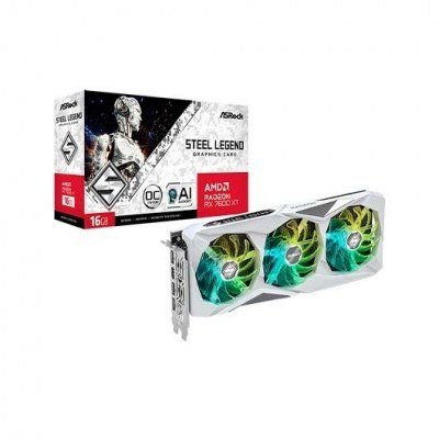Tarjeta grafica asrock radeon rx 7600xt steel legend oc 16gb gddr6