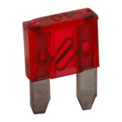 Fusible Plano Coche 10Amp 11x17mm ROJO