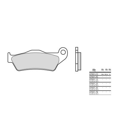 Pastillas de freno sinterizadas Brembo 07001XS 07001XS