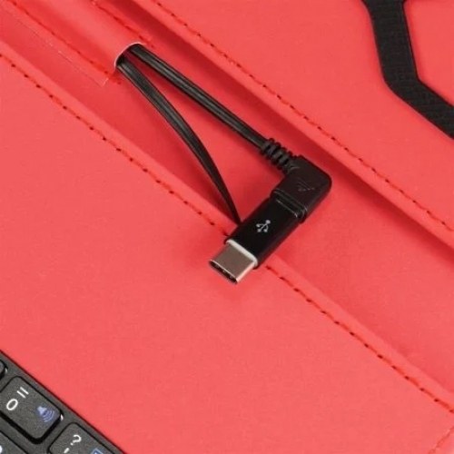 Funda con Teclado Subblim Keytab Pro USB para Tablets de 10.1/ Roja