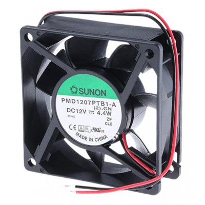 VENTILADOR 12Vdc 70x70x25mm 4,4W 2 Cables BOLAS Sunon