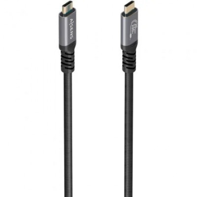 Cable USB 3.2 Tipo-C Aisens A107-0988/ USB Tipo-C Macho - USB Tipo-C Macho/ Hasta 100W/ 20Gbps/ 3m/ Negro