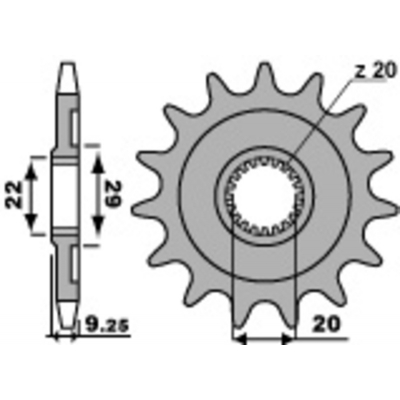 PBR Steel Standard Front Sprocket 2146 - 520 2146.14.18NC