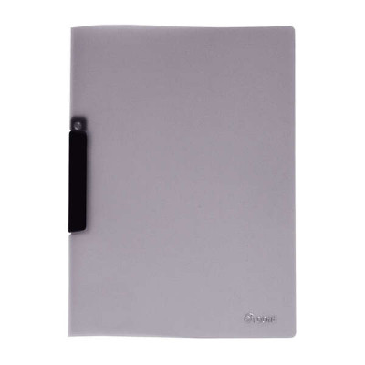 Dohe Dossier con Pinza Pivotante Tamaño A4 - Fabricado en Polipropileno Translucido de 450 Micras - Color Gris
