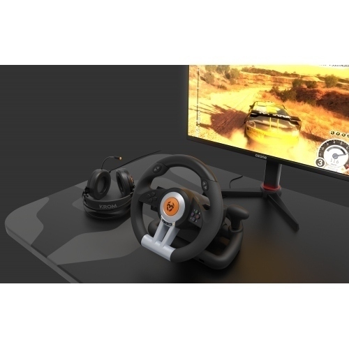 Krom K-Wheel Volante + Pedales PlayStation 4,Playstation,Playstation 3,Xbox One Analógico/Digital USB Negro