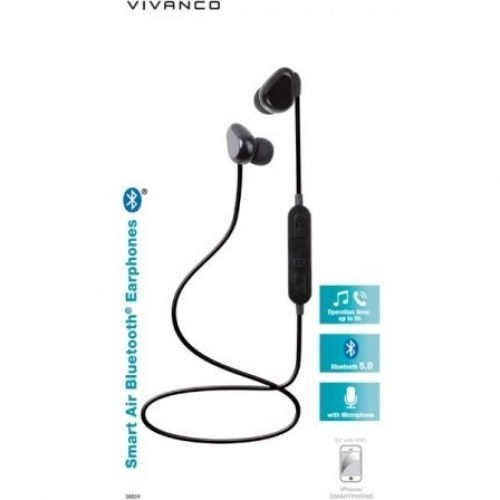 Auriculares Inalámbricos Intrauditivos Vivanco Smart Air 38924/ con Micrófono/ Bluetooth/ Negro