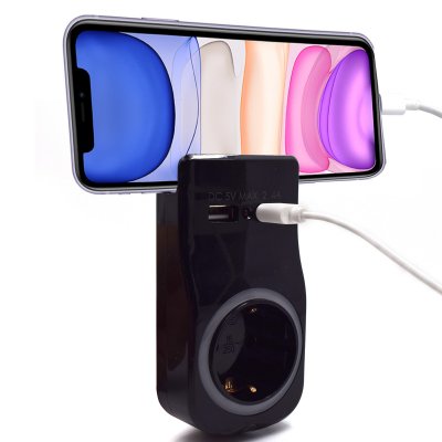 WY13031 cargador de dispositivo móvil Smartphone, Tableta Negro Corriente alterna Interior