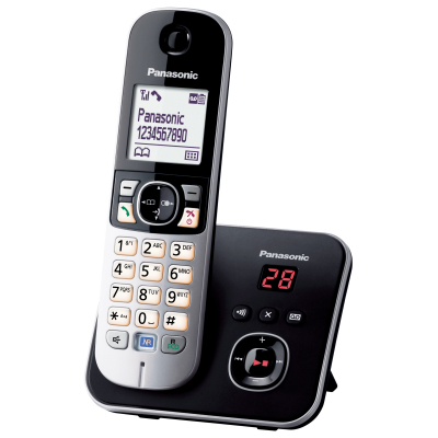 KX-TG6821GB teléfono Teléfono DECT Identificador de llamadas Negro