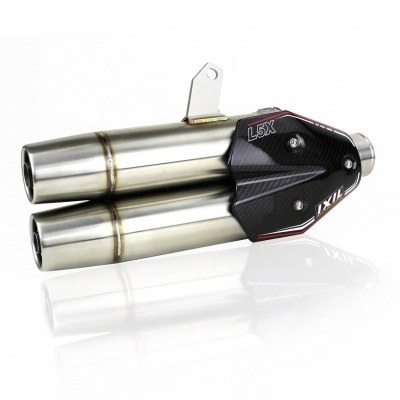 IXIL Dual Hyperlow XXL L5X Full Exhaust System Polished Stainless Steel - Kymco AK 550 176-0350