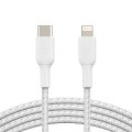 CABLE TRENZADO BELKIN CAA004BT1MWH USB-C A LIGHTNING BOOST CHARGE 1m COLOR BLANCO