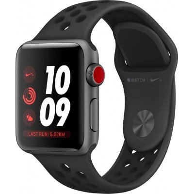 APPLE WATCH Nike SERIES 3 GPS CELLULAR 38mm CAJA ALUMINIO GRIS ESPACIAL CON CORREA DEPORTIVA ANTRAC