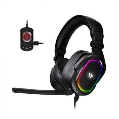 Auriculares thermaltake argent h5 rgb gaming negro 50mm - supraural - jack 3.5mm - usb - multiplataforma