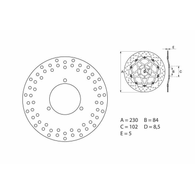 Disco de freno Brembo 68B40762 68B40762