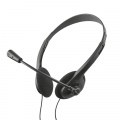 Trust HS100 Auriculares con Microfono Flexible - Control de Volumen - Diadema Ajustable - Jack 3.5mm - Cable de 1.80m - Color Negro