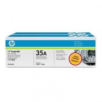HP CB435A Negro Pack de 2 Cartuchos de Toner Originales - 35A