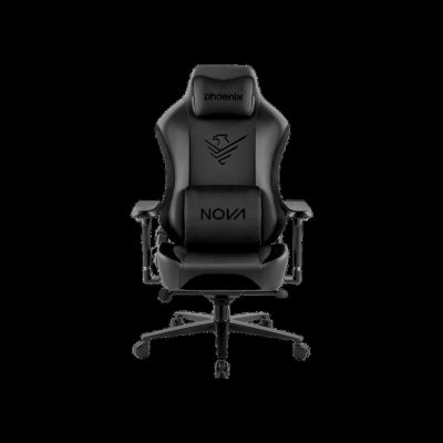 Nova silla gaming fabricada en cuero negro
